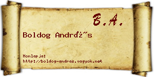 Boldog András névjegykártya